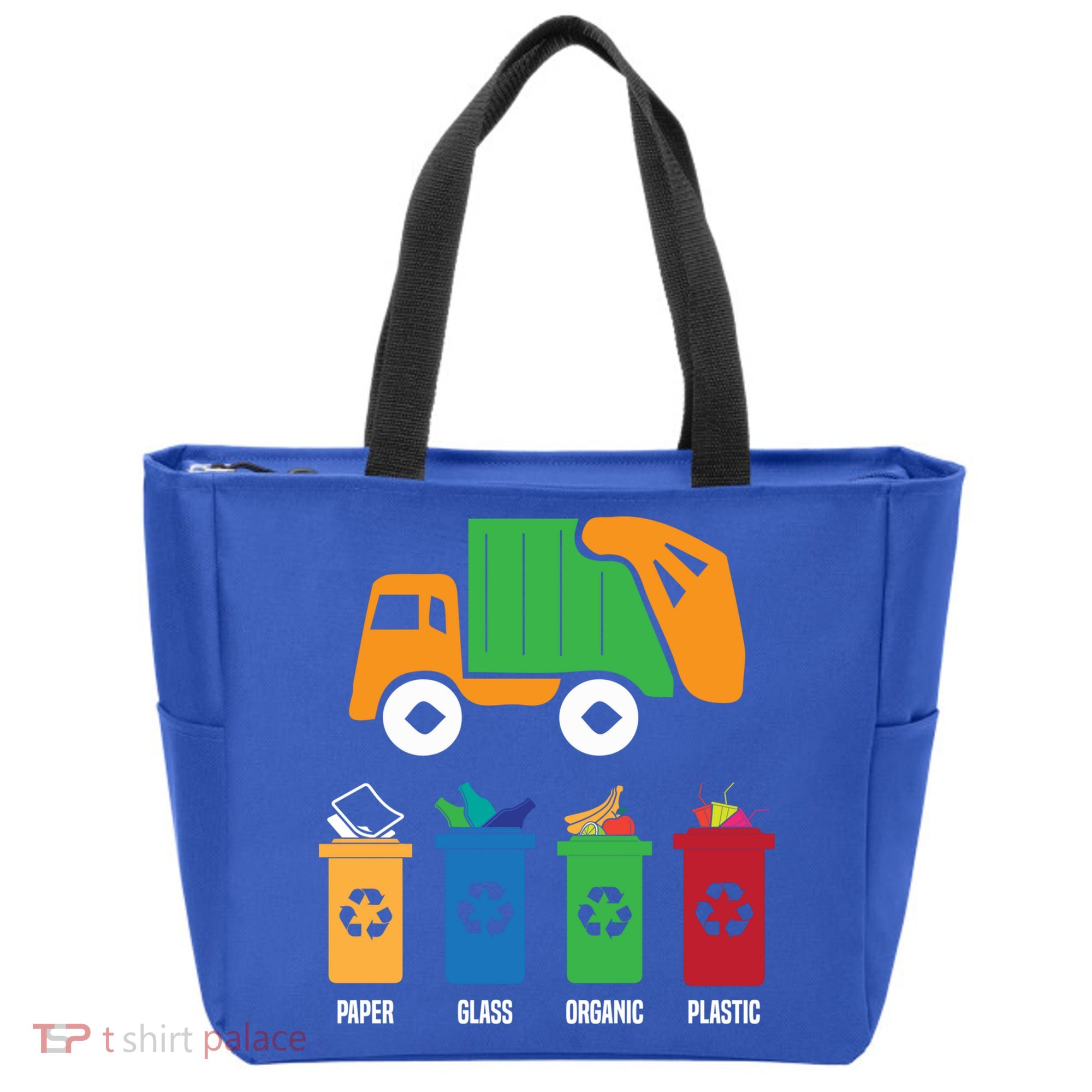 Garbage Day Recycling Truck Tote Bag
