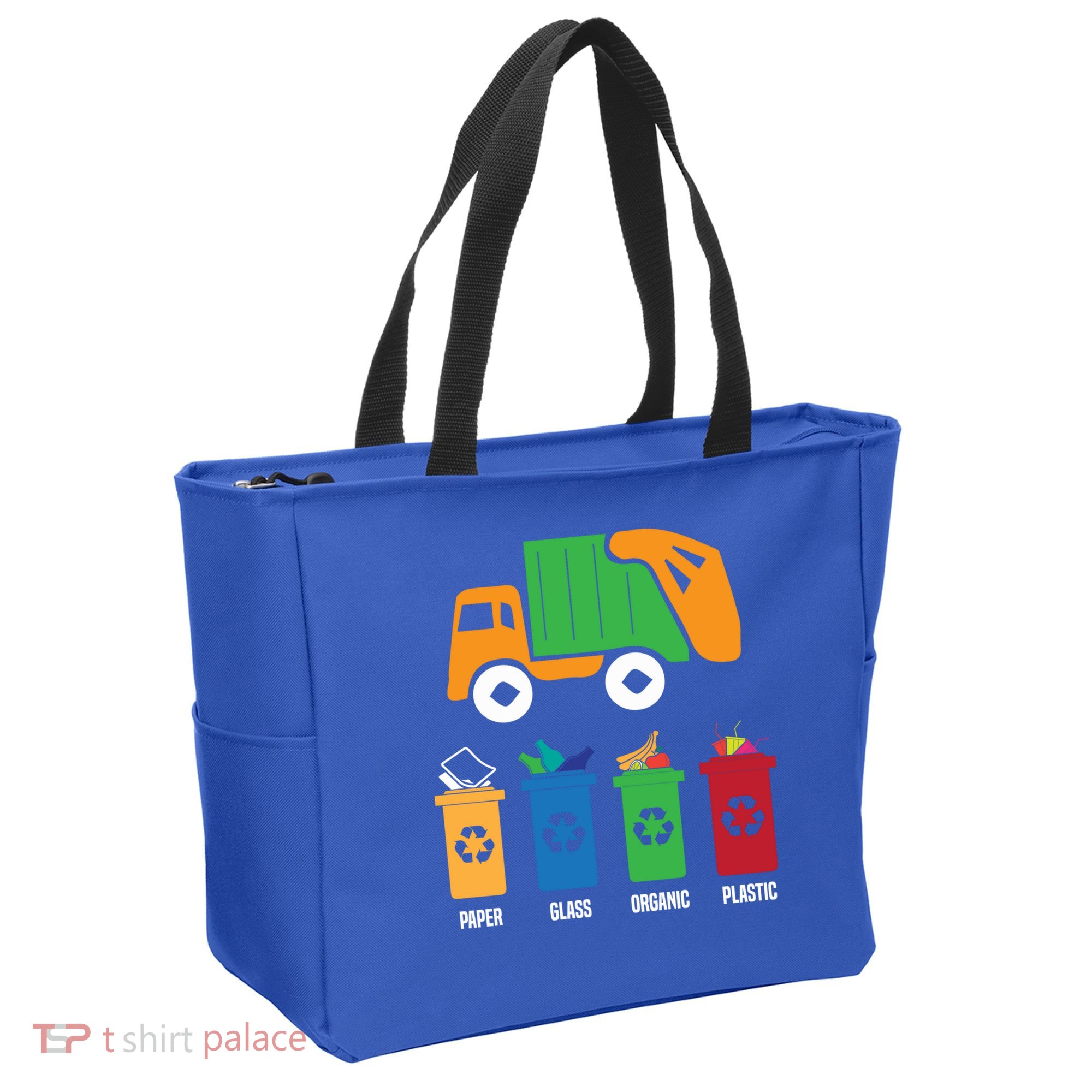 Garbage Day Recycling Truck Tote Bag