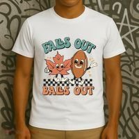 Game Day Retro Football Falls Out Balls Out T-Shirt thumb 3