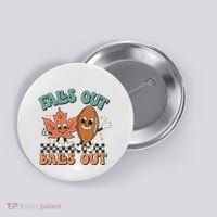 Game Day Retro Football Falls Out Balls Out Button thumb 0