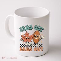 Game Day Retro Football Falls Out Balls Out Coffee Mug thumb 0