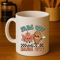 Game Day Retro Football Falls Out Balls Out Coffee Mug thumb 4