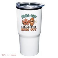 Game Day Retro Football Falls Out Balls Out Tumbler thumb 0