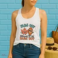 Game Day Retro Football Falls Out Balls Out Women's Tank Top thumb 2