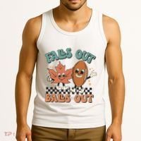 Game Day Retro Football Falls Out Balls Out Tank Top thumb 3