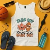 Game Day Retro Football Falls Out Balls Out Tank Top thumb 4