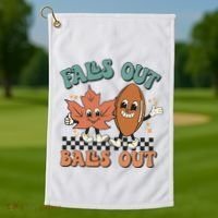 Game Day Retro Football Falls Out Balls Out Golf Towel thumb 1