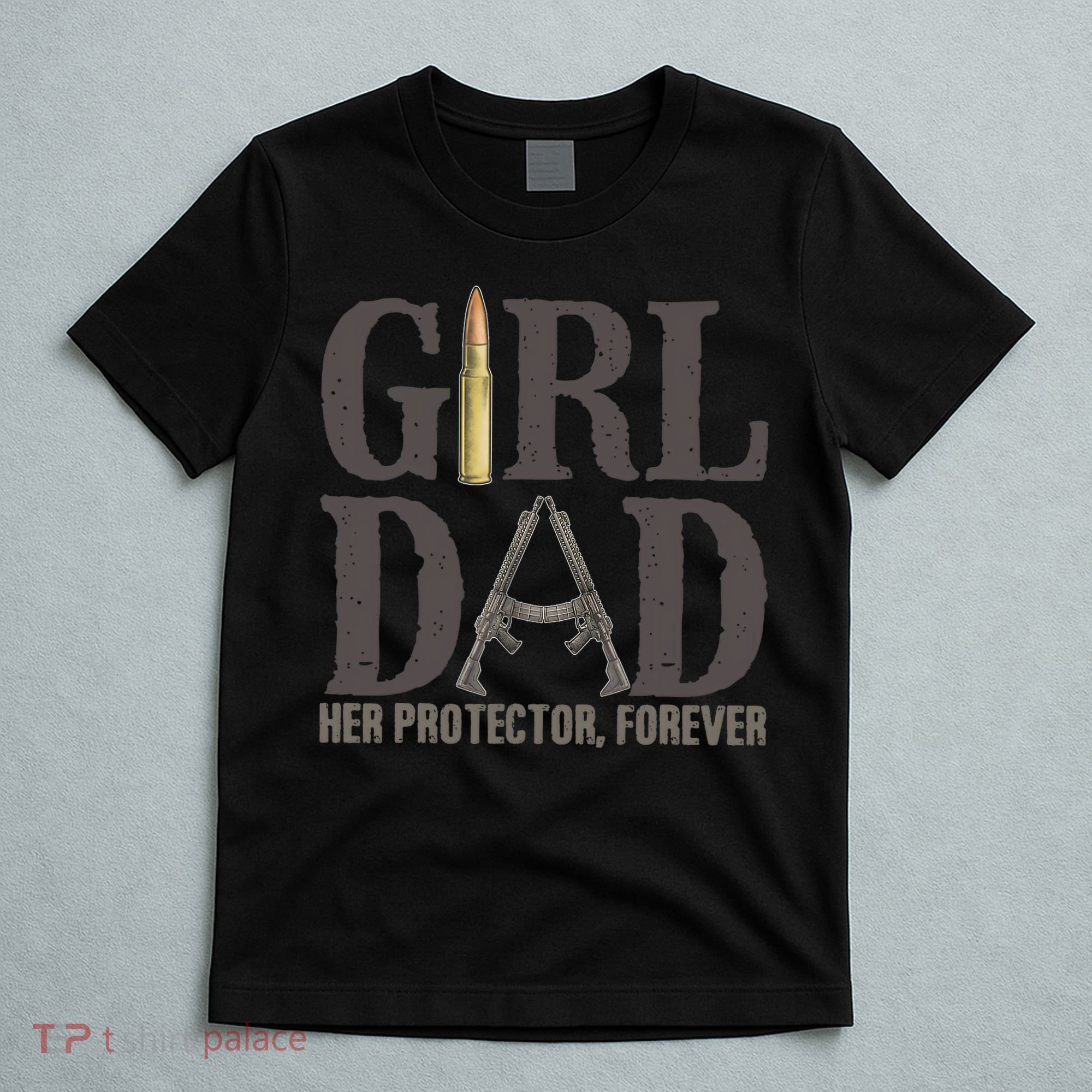 Girl Dad Retro Vintage Gift Dad Father Birthday T-Shirt