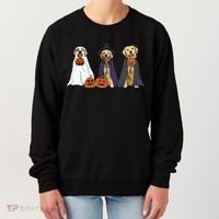 Golden Dog Retriever Ghost Dogs Halloween Women's Sweatshirt thumb 0