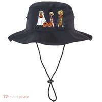 Golden Dog Retriever Ghost Dogs Halloween Bucket Hat thumb 0