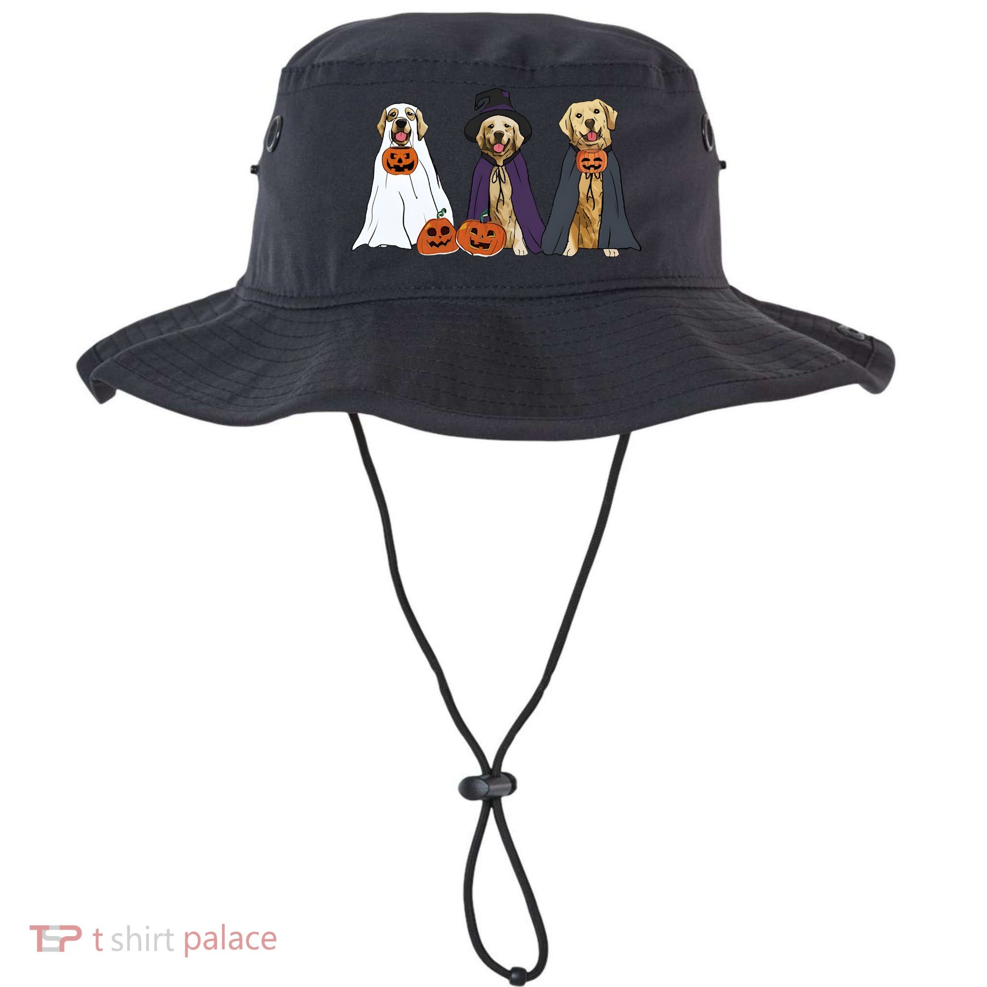 Golden Dog Retriever Ghost Dogs Halloween Bucket Hat