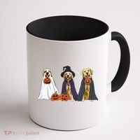 Golden Dog Retriever Ghost Dogs Halloween Coffee Mug thumb 1