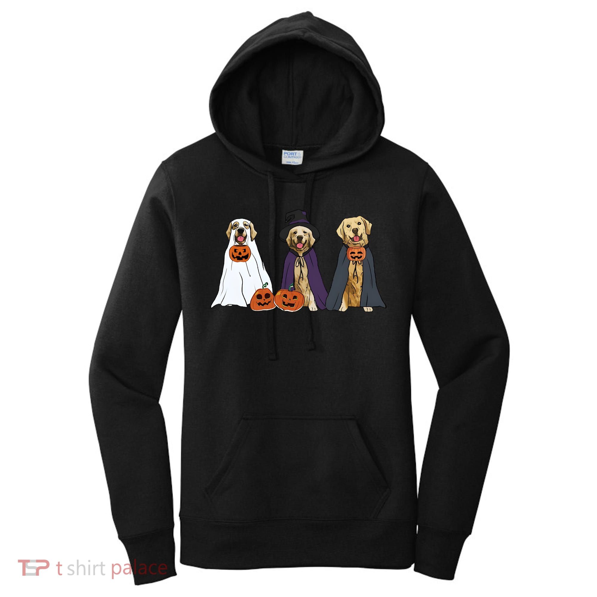 Golden Dog Retriever Ghost Dogs Halloween Women's Hoodie