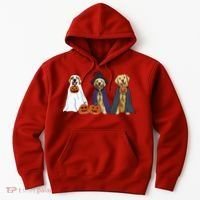 Golden Dog Retriever Ghost Dogs Halloween Hoodie thumb 0