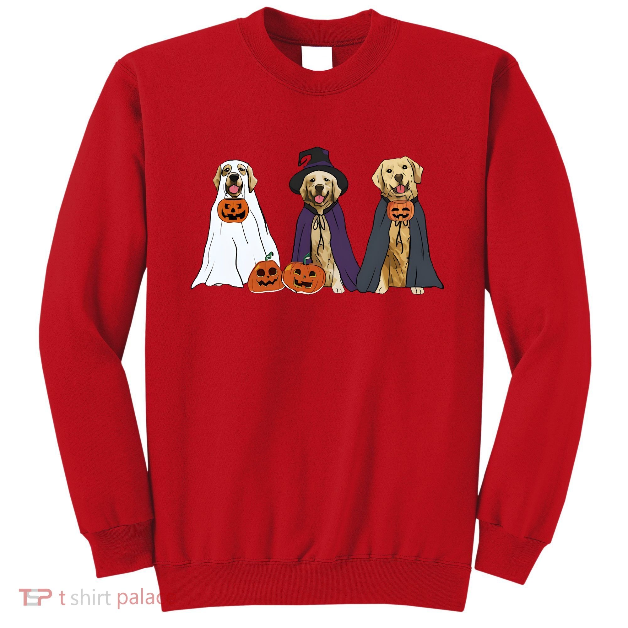Golden Dog Retriever Ghost Dogs Halloween Sweatshirt