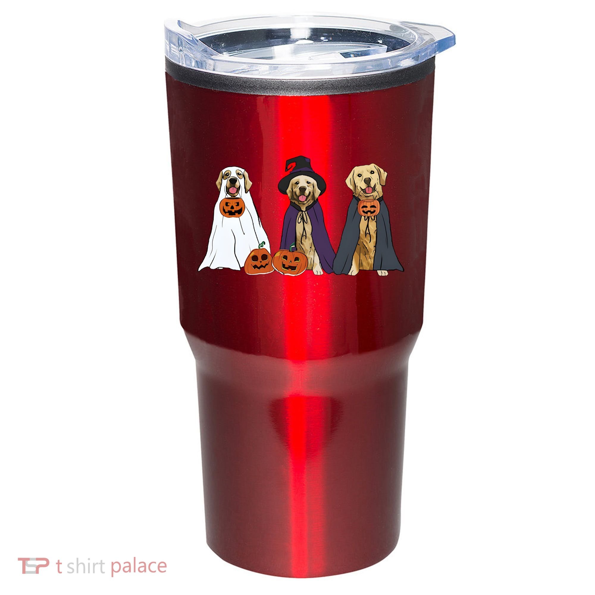 Golden Dog Retriever Ghost Dogs Halloween Tumbler