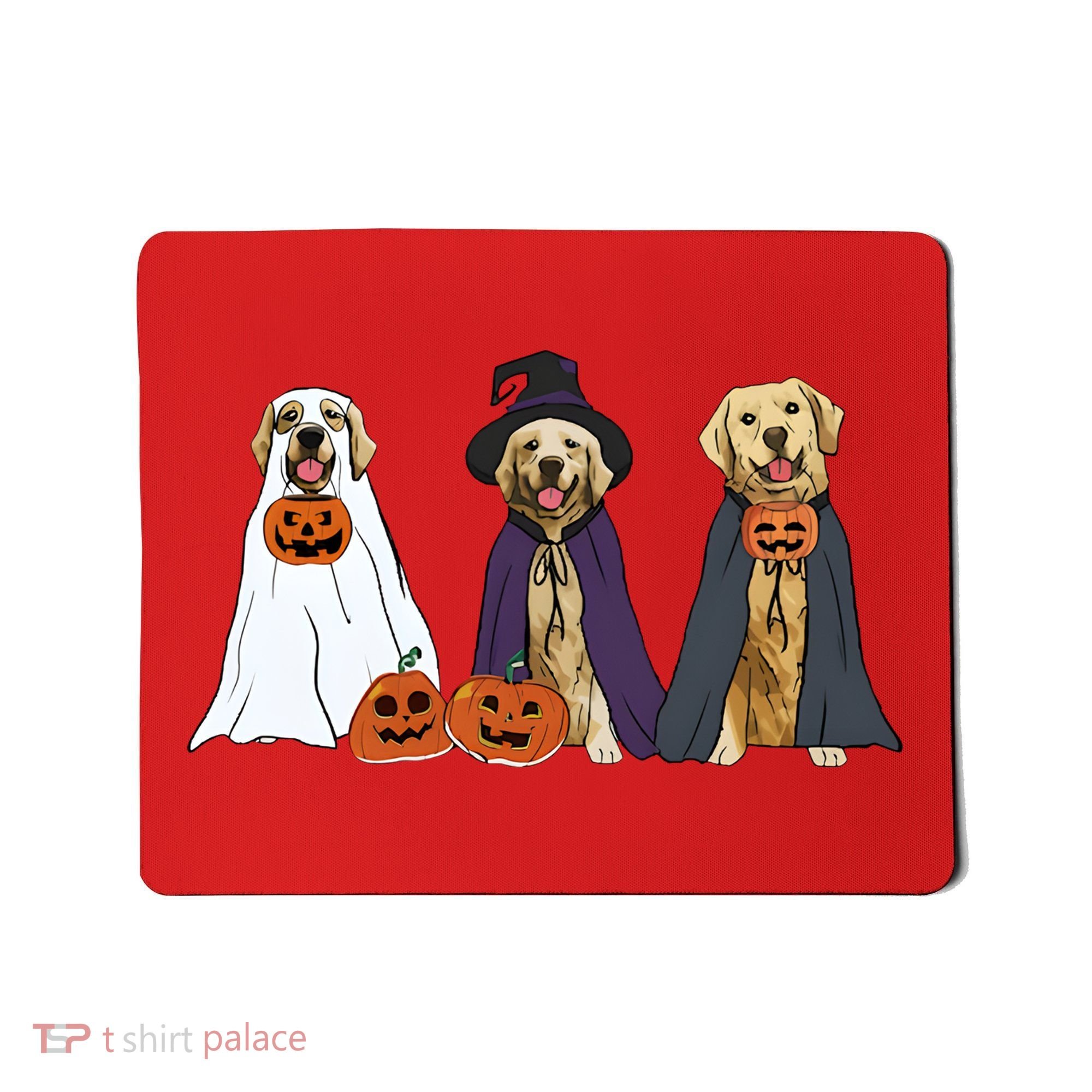 Golden Dog Retriever Ghost Dogs Halloween Mousepad