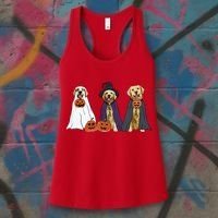 Golden Dog Retriever Ghost Dogs Halloween Women's Tank Top thumb 3
