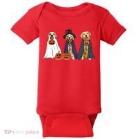 Golden Dog Retriever Ghost Dogs Halloween Baby Bodysuit thumb 0