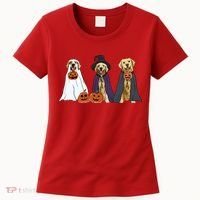 Golden Dog Retriever Ghost Dogs Halloween Women's T-Shirt thumb 0