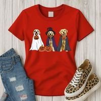 Golden Dog Retriever Ghost Dogs Halloween Women's T-Shirt thumb 3