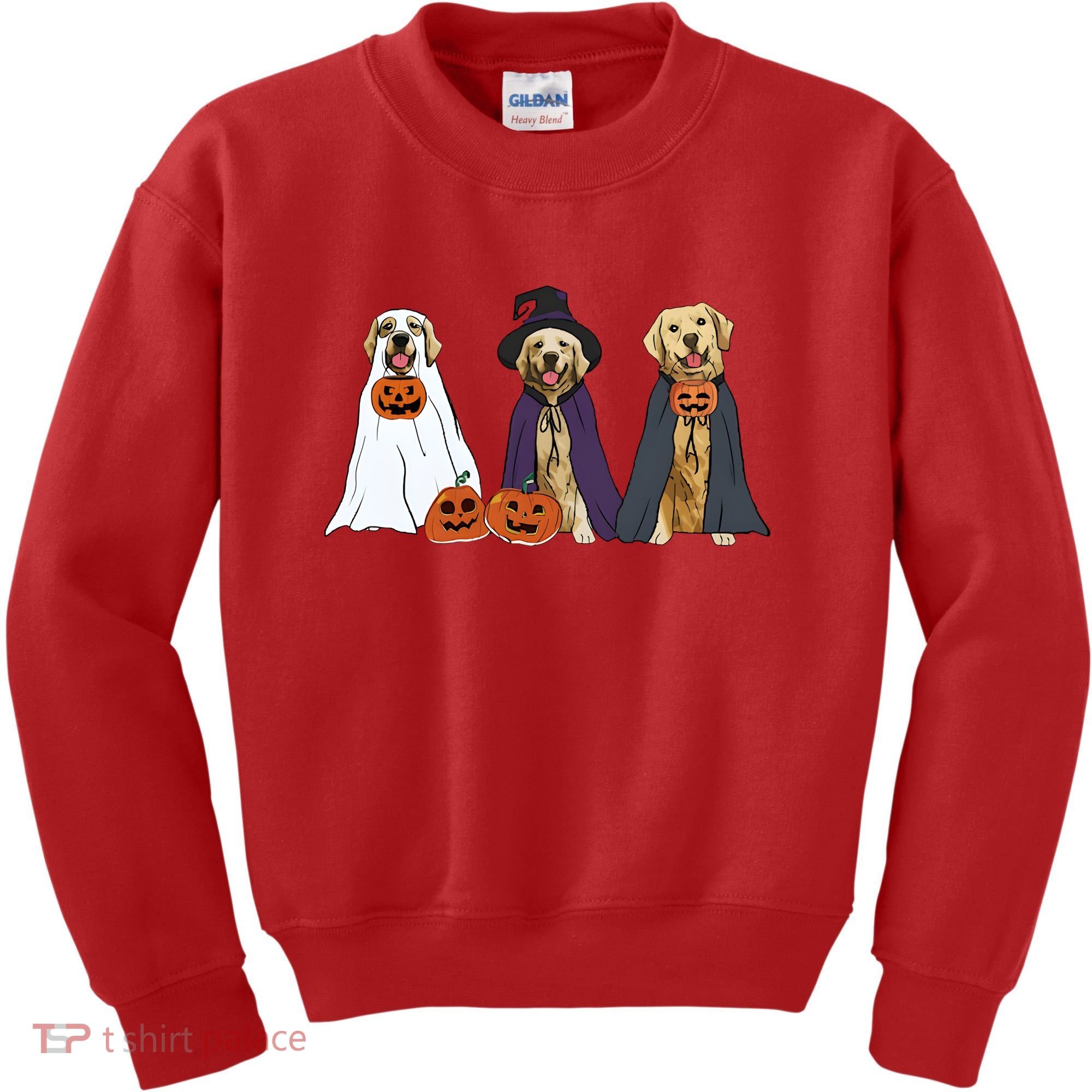 Golden Dog Retriever Ghost Dogs Halloween Kids Sweatshirt