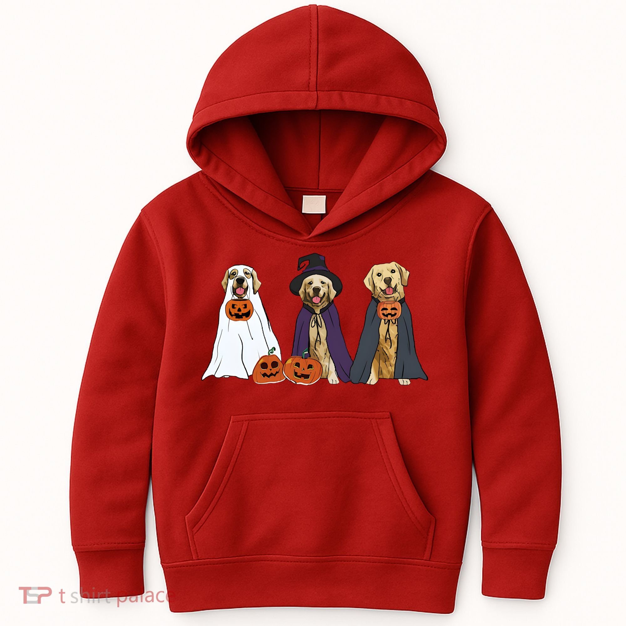 Golden Dog Retriever Ghost Dogs Halloween Kids Hoodie