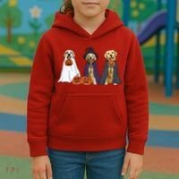 Golden Dog Retriever Ghost Dogs Halloween Kids Hoodie thumb 3
