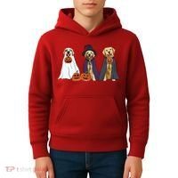 Golden Dog Retriever Ghost Dogs Halloween Kids Hoodie thumb 4