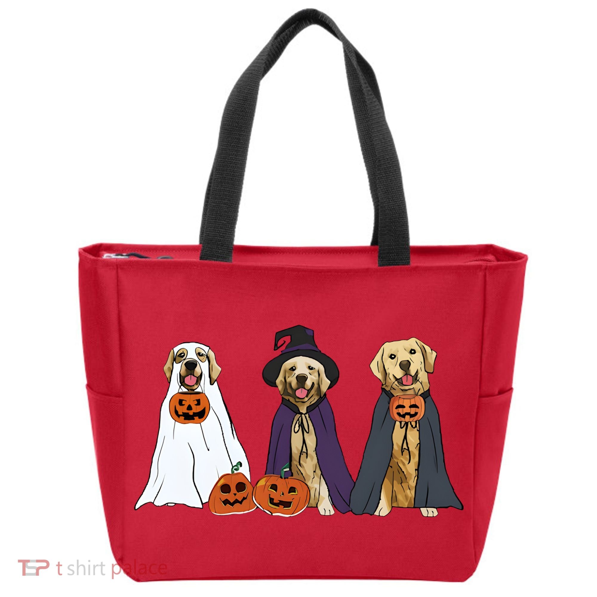 Golden Dog Retriever Ghost Dogs Halloween Tote Bag