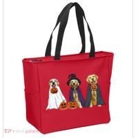 Golden Dog Retriever Ghost Dogs Halloween Tote Bag thumb 2