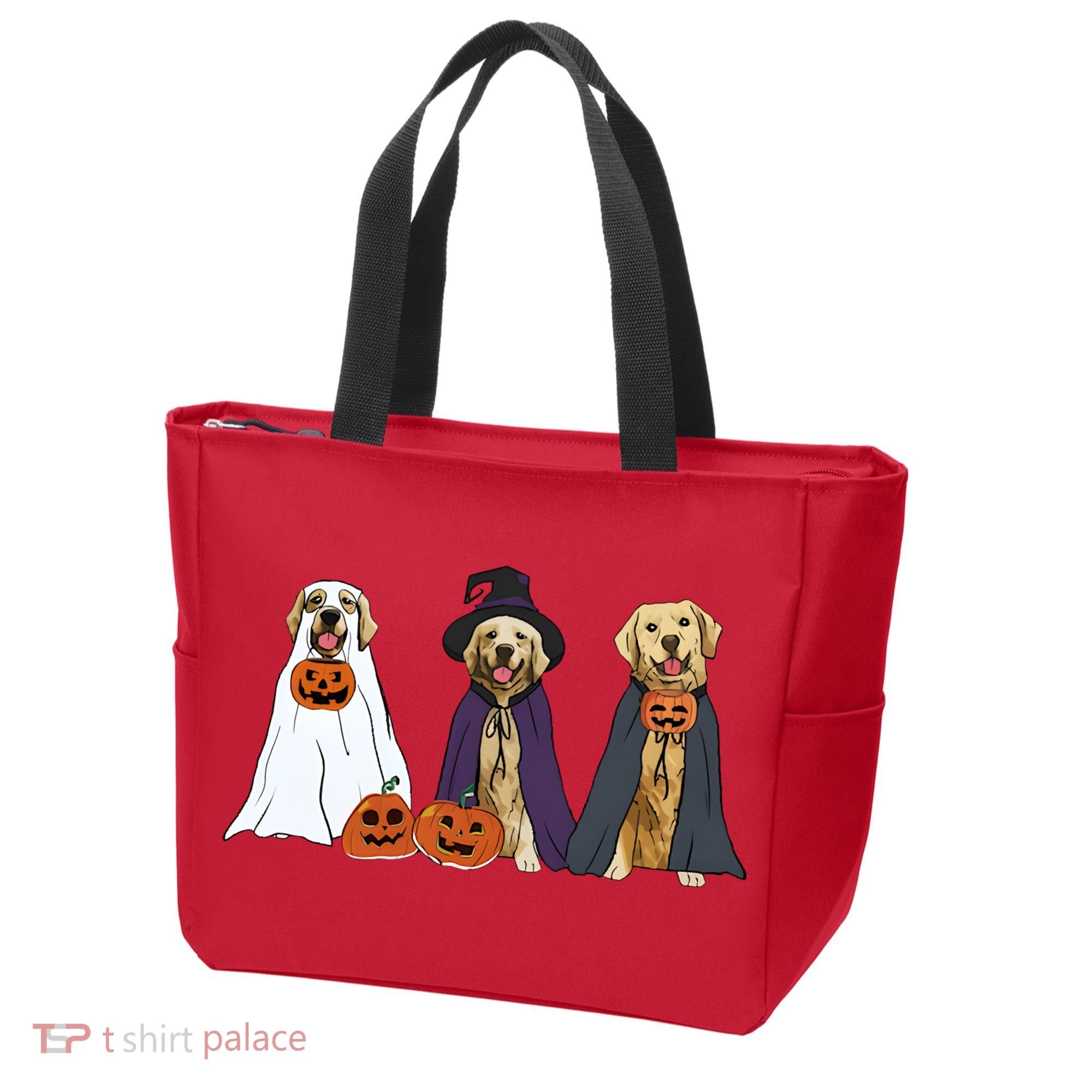 Golden Dog Retriever Ghost Dogs Halloween Tote Bag