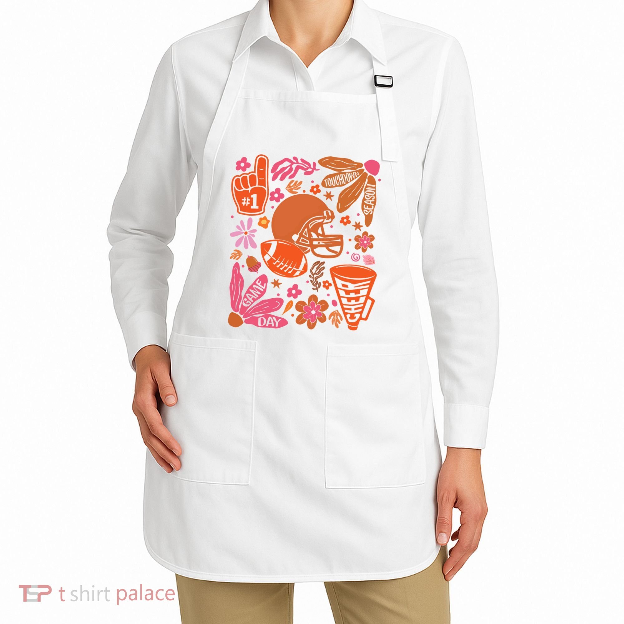 Game Day Retro Football Touchdown Season Apron