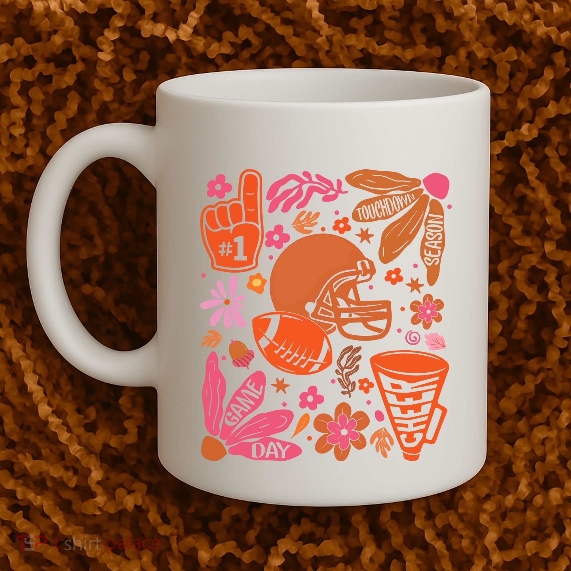 Game Day Retro Football Touchdown Season Coffee Mug
