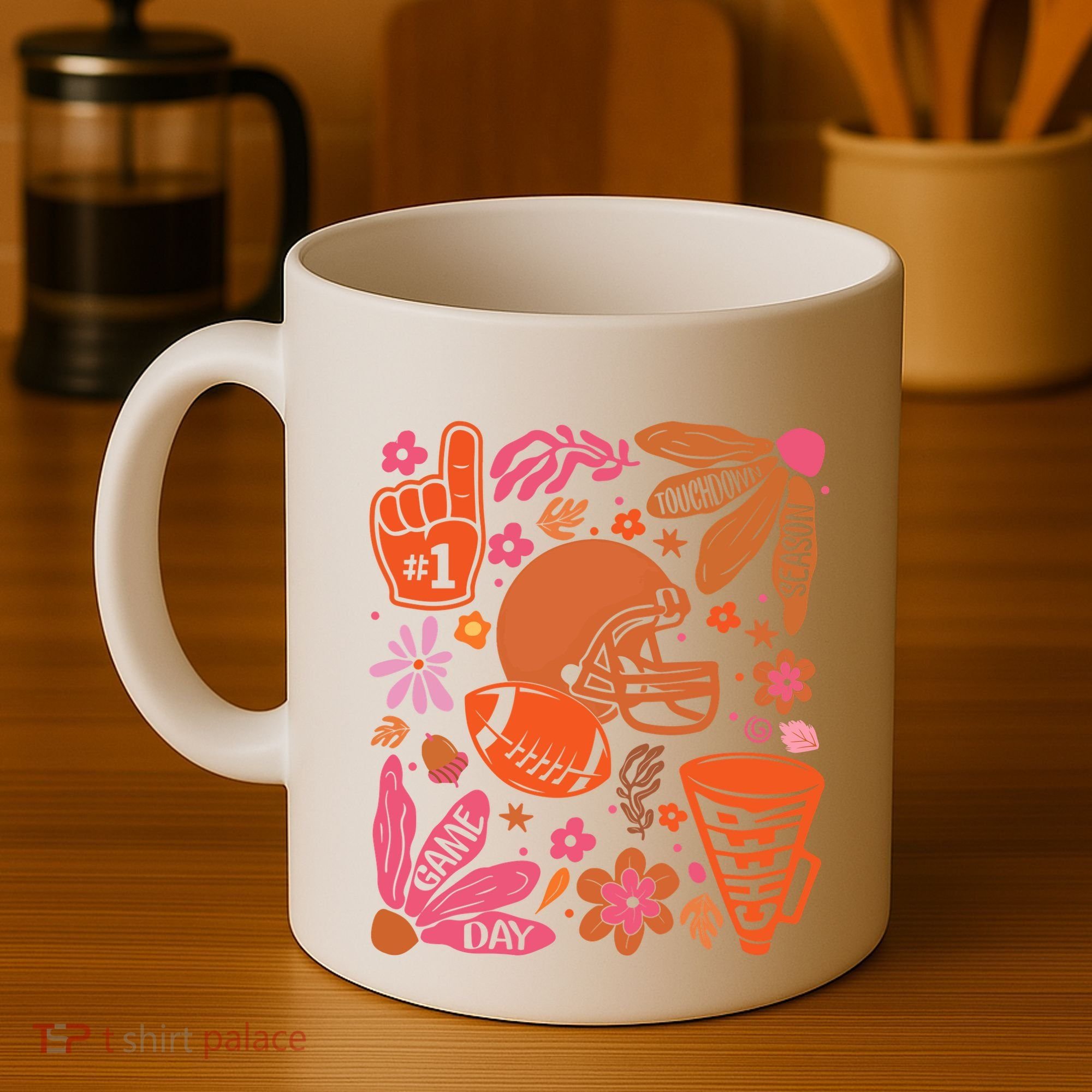 Game Day Retro Football Touchdown Season Coffee Mug