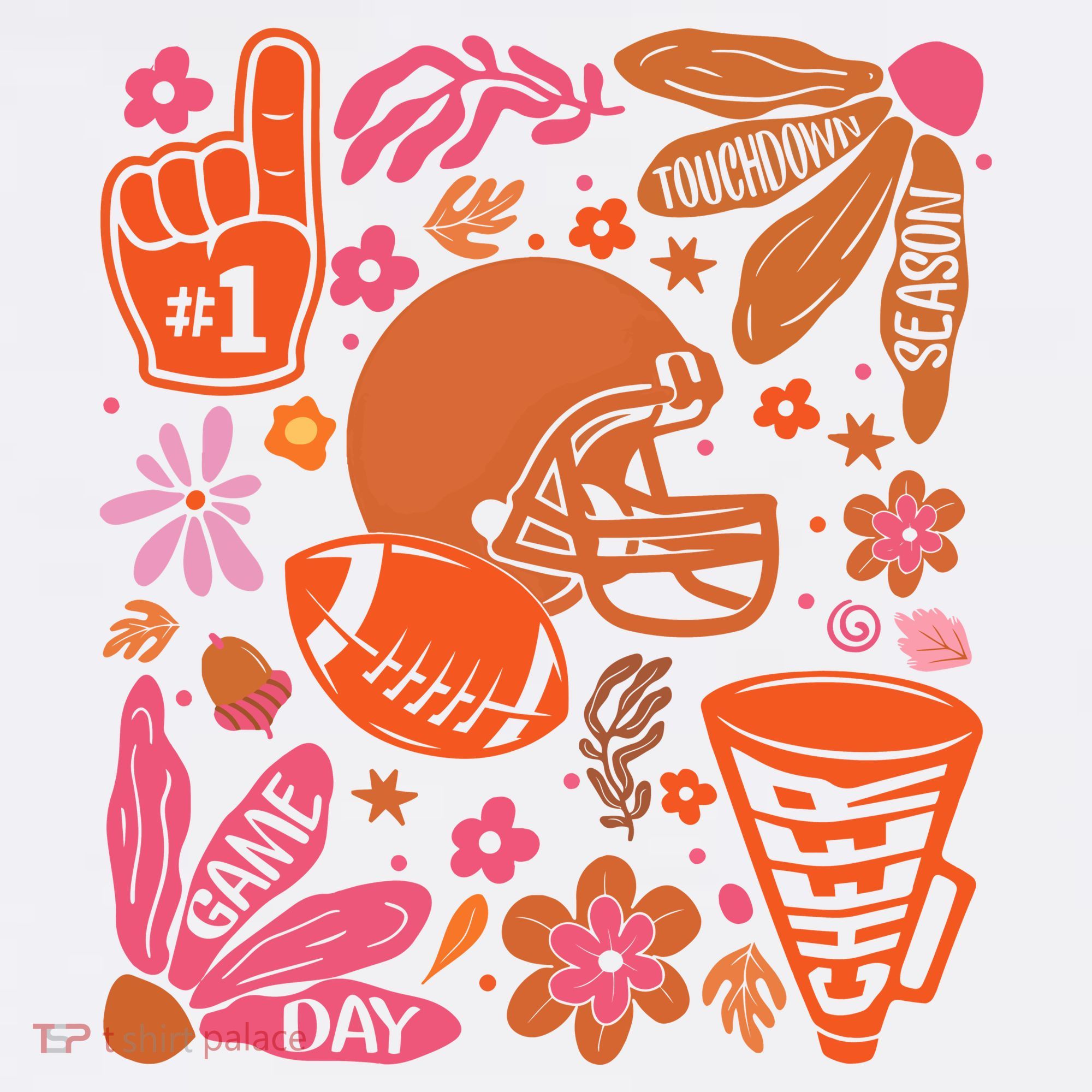 Game Day Retro Football Touchdown Season Women's Hoodie