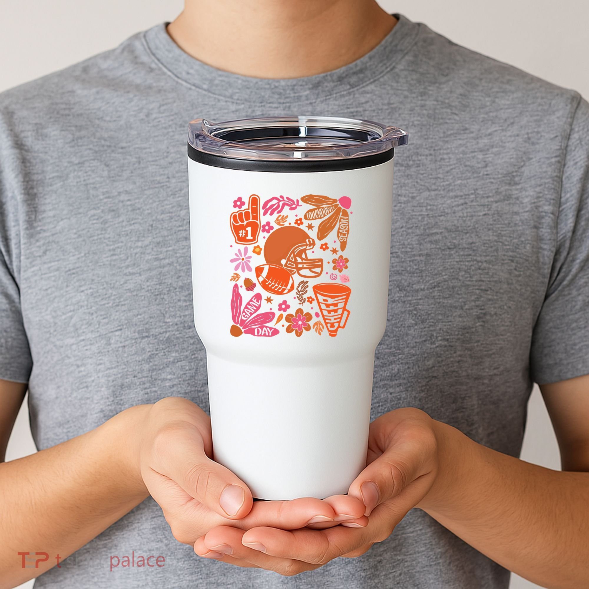 Game Day Retro Football Touchdown Season Tumbler