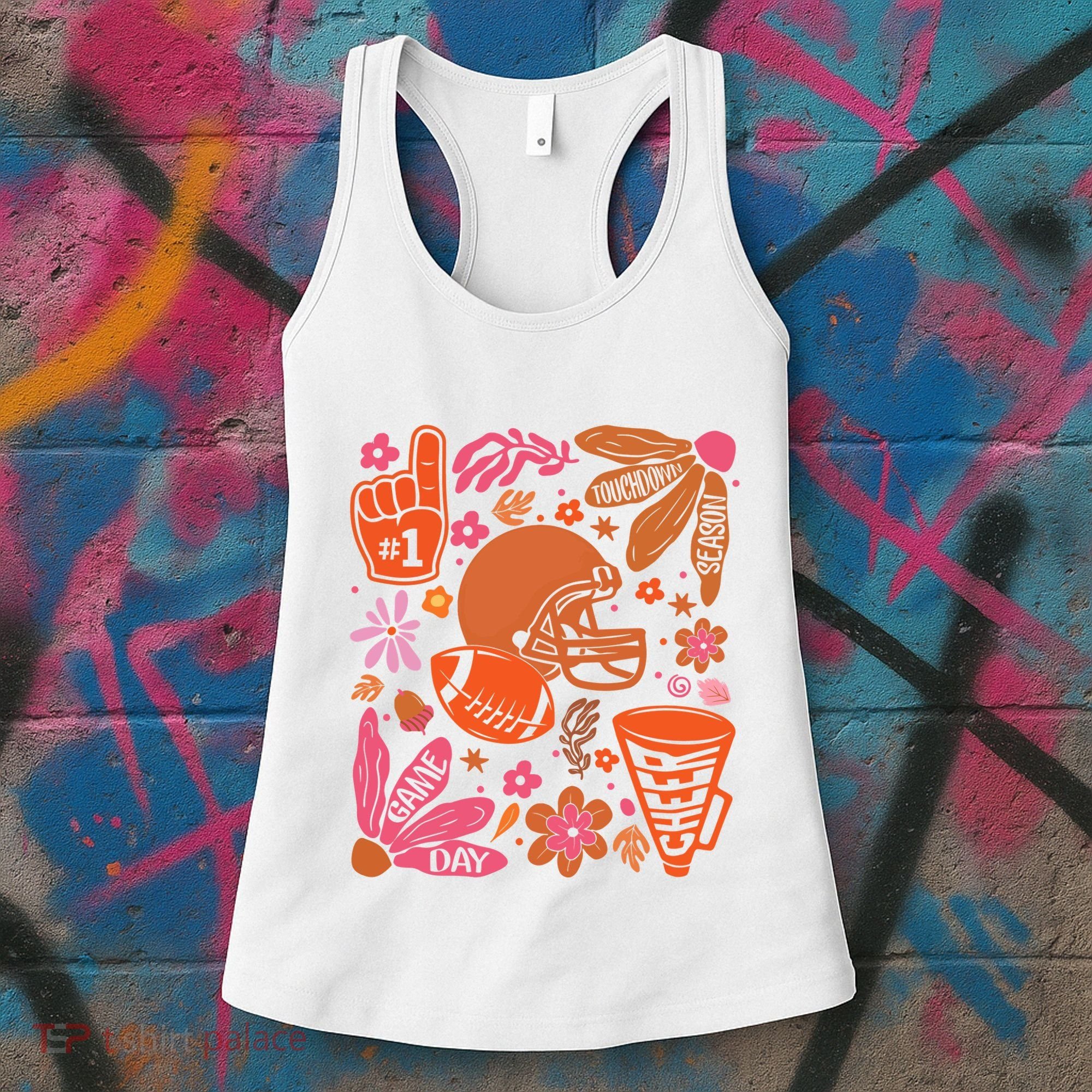 Game Day Retro Football Touchdown Season Women's Tank Top