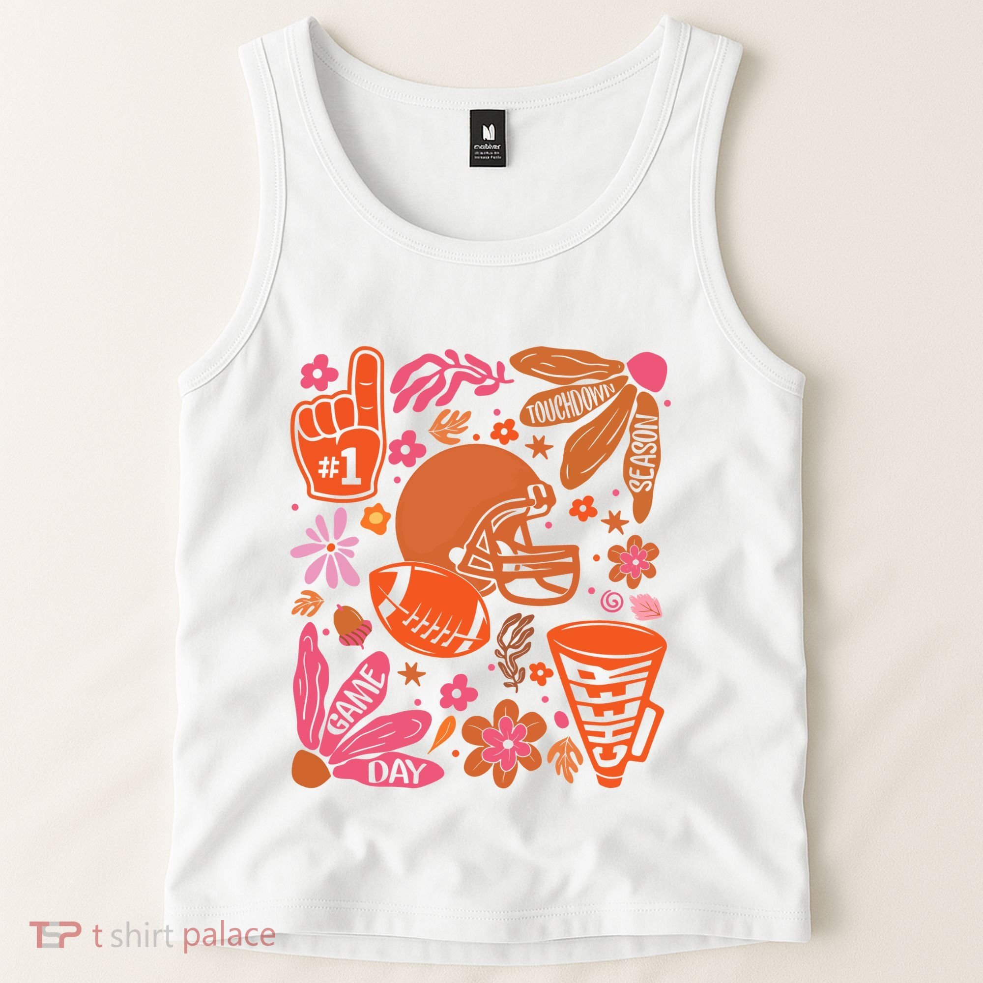 Game Day Retro Football Touchdown Season Tank Top