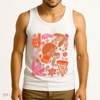 Game Day Retro Football Touchdown Season Tank Top thumb 3