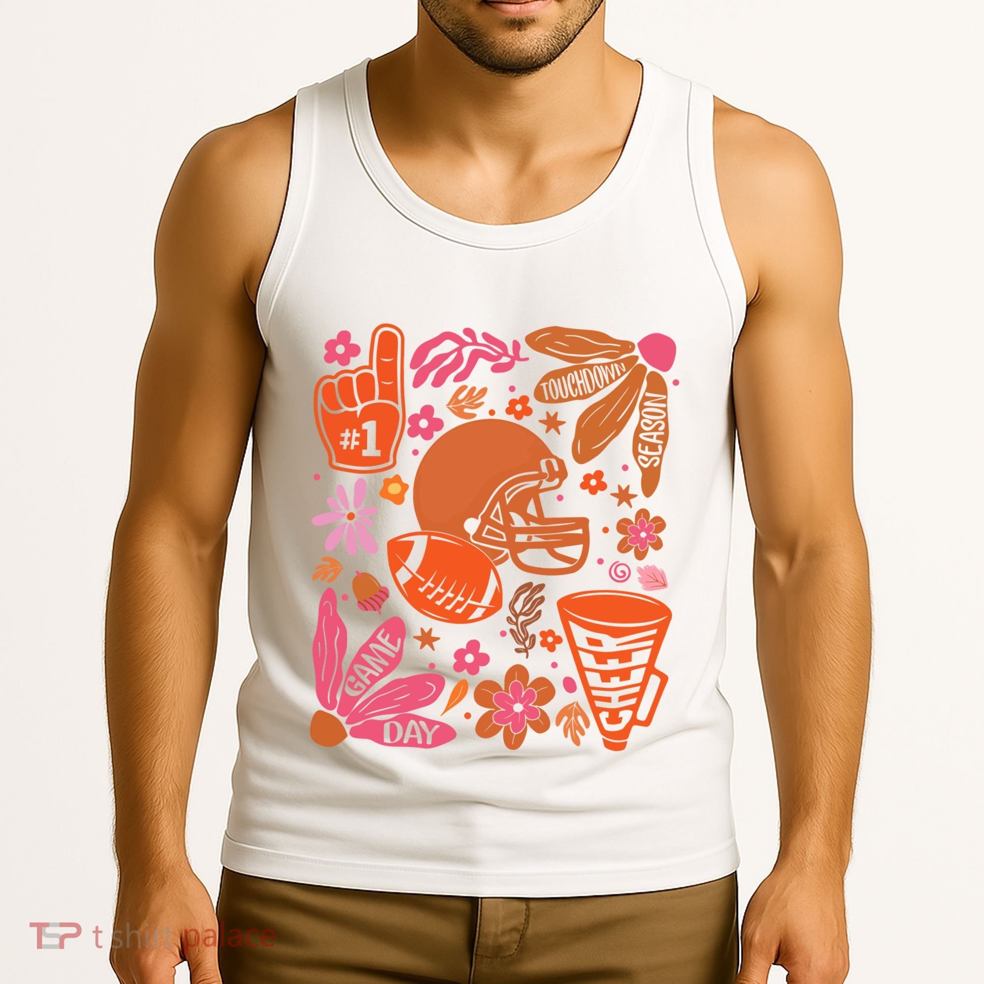 Game Day Retro Football Touchdown Season Tank Top