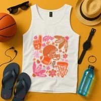 Game Day Retro Football Touchdown Season Tank Top thumb 4