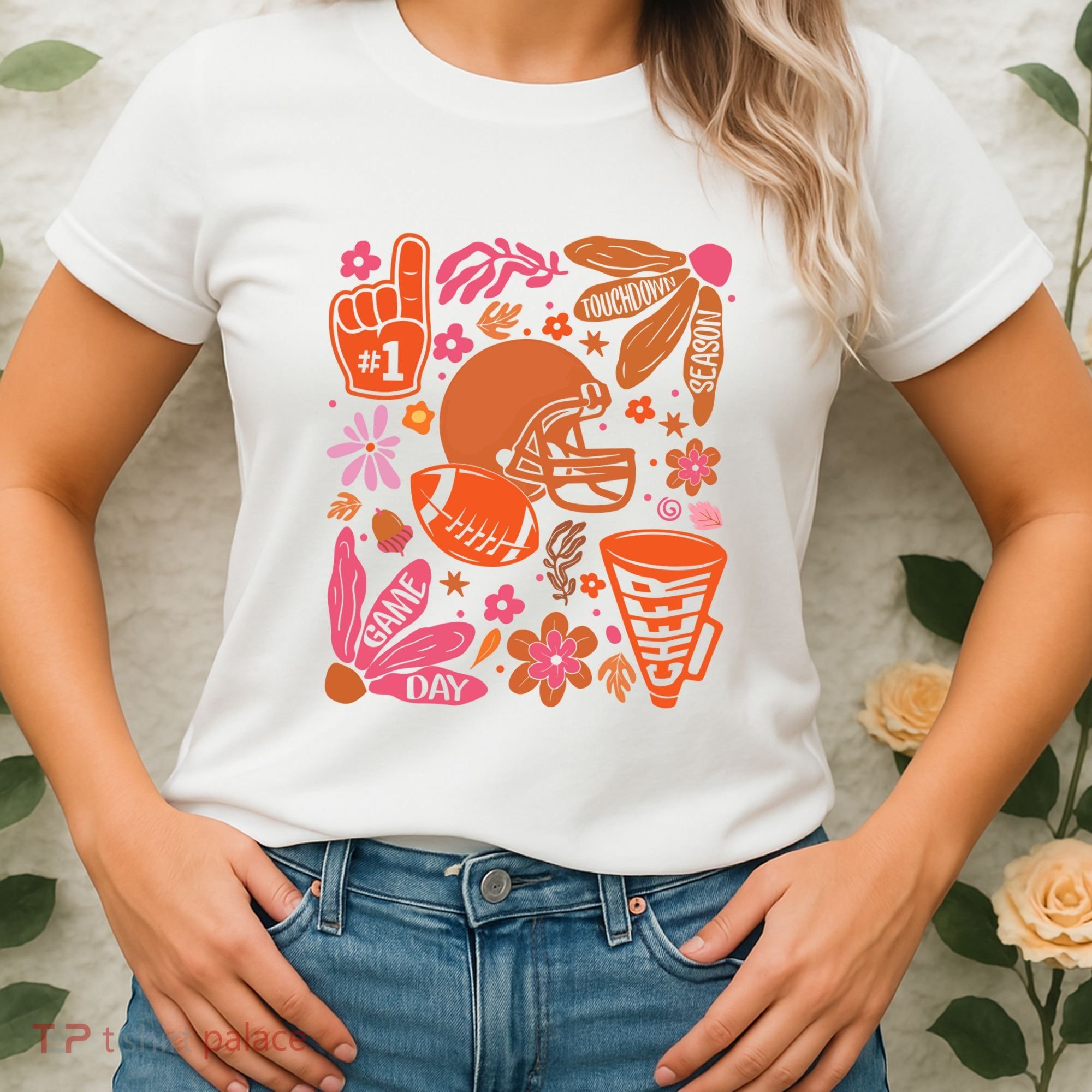 Game Day Retro Football Touchdown Season Women's T-Shirt