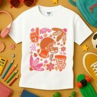 Game Day Retro Football Touchdown Season Kids T-Shirt thumb 3