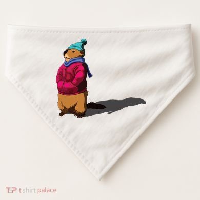 Groundhog Day Shadow Gift Ground Hog USA-Made Doggie Bandana