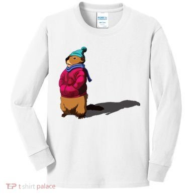 Groundhog Day Shadow Gift Ground Hog Kids Long Sleeve Shirt