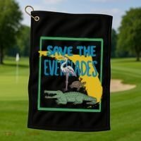 Gators Daily Save The Everglades Golf Towel thumb 1