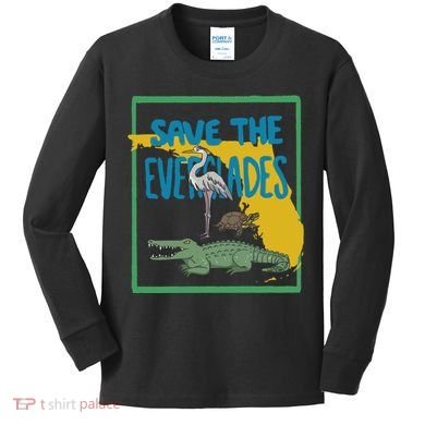 Gators Daily Save The Everglades Kids Long Sleeve Shirt