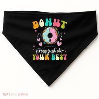 Groovy Donut Stress Do Your Best Teacher Test Day USA-Made Doggie Bandana thumb 0