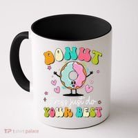 Groovy Donut Stress Do Your Best Teacher Test Day Coffee Mug thumb 0